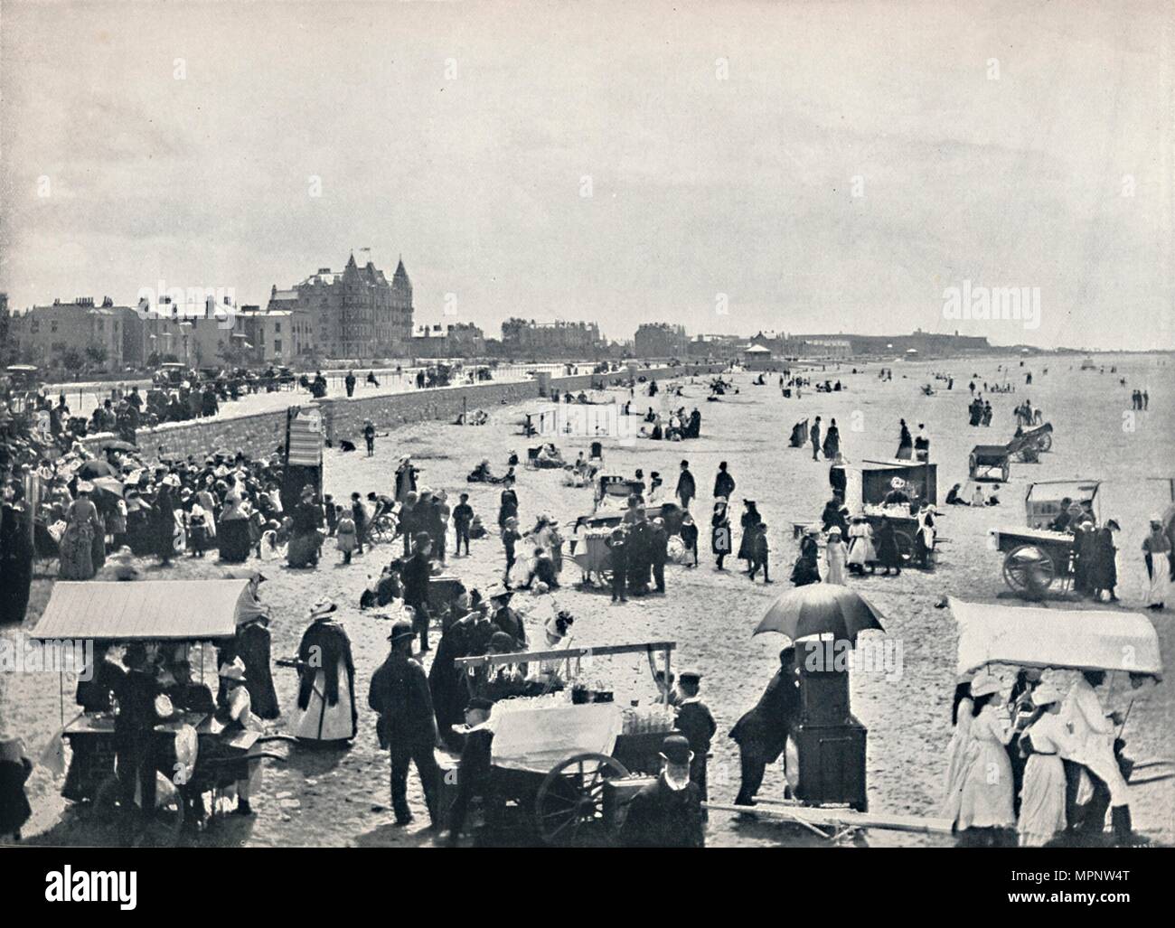 'Weston-Super-Mare - A Summer Scene on the Sands', 1895. Artist: Unknown. Stock Photo