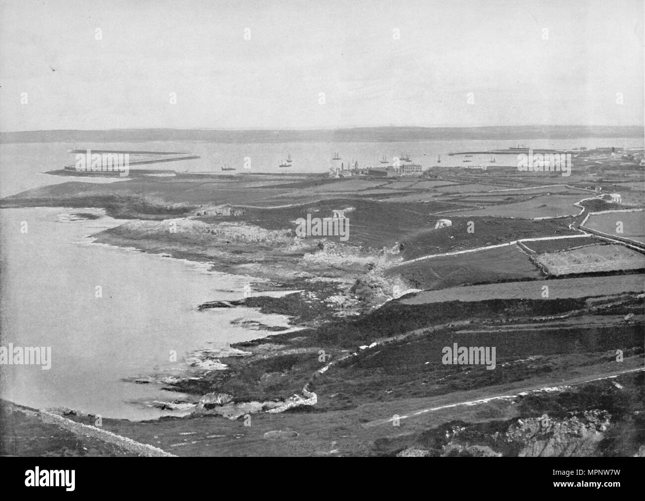 'Holyhead The Breakwater', 1895. Artist Unknown Stock Photo Alamy