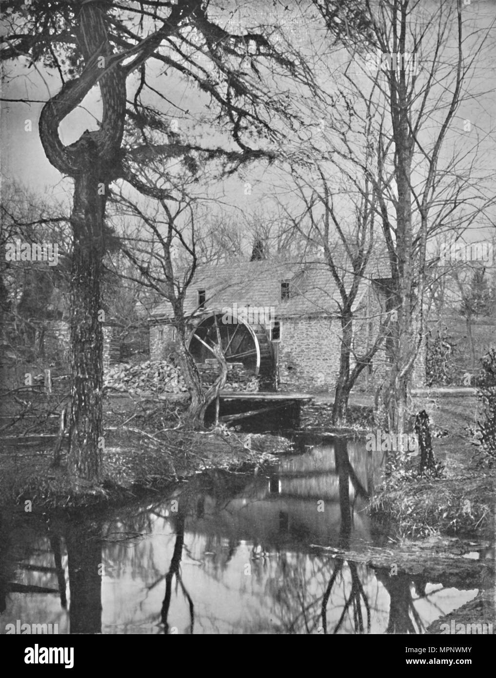 'Robert's Mill in Pennsylvania', 19th century. Artist: Unknown. Stock Photo