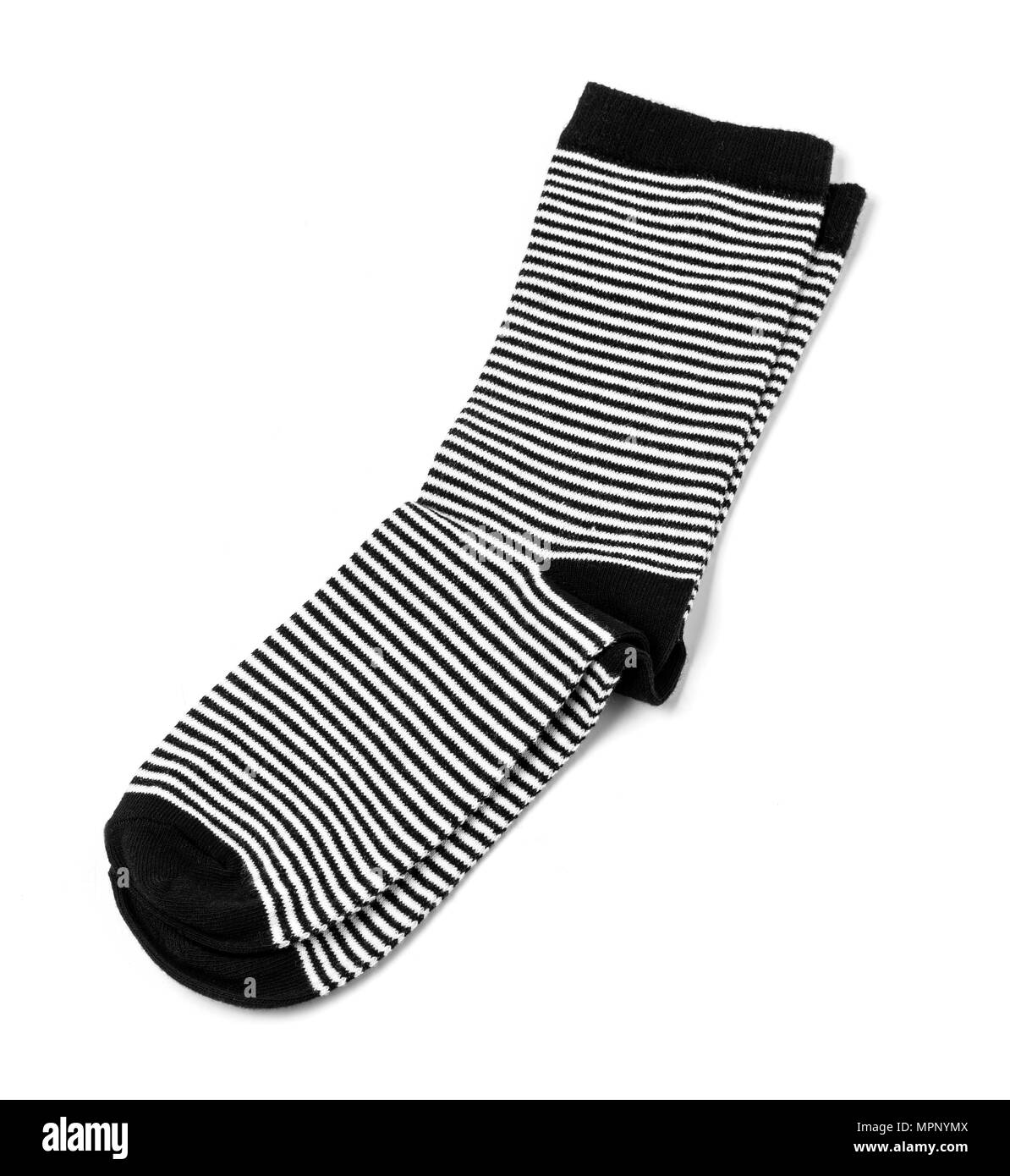 Black and white sock Cut Out Stock Images & Pictures Alamy