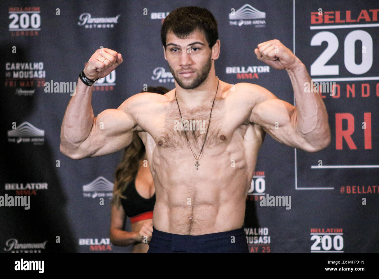 London, UK. 24th May 2018. Anatoly Tokov takes to the scales ahead of his  friday night fight. Credit: Dan Cooke Credit: Dan Cooke/Alamy Live News  Stock Photo - Alamy