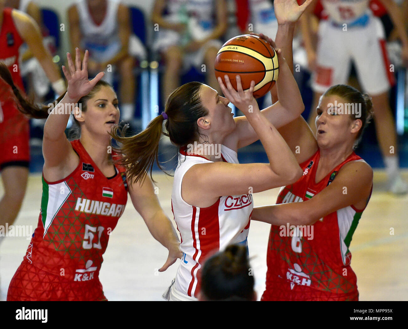 (LR) Dorina Zele of Hungary, Katerina Rokosova of Czech Republic and