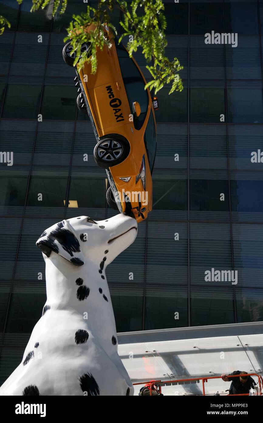New York, USA. 24th May, 2018. Soaring to a height of a threestory