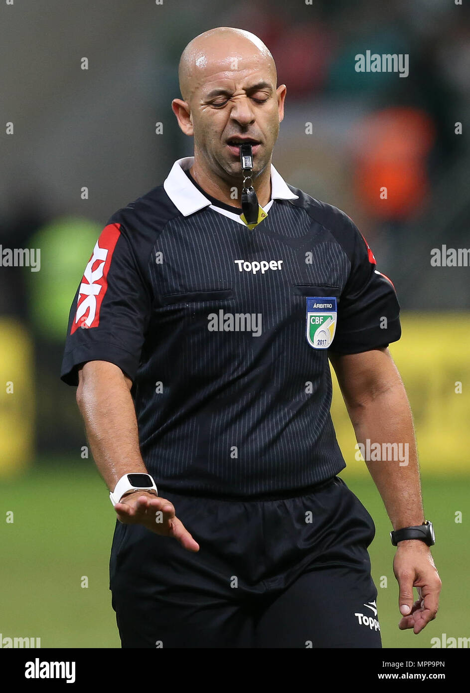 SÃO PAULO, SP - 23.05.2018: PALMEIRAS X AMÉRICA MG - The referee Jean  Pierre Goncalves Lima, of the game between the teams of SE Palmeiras and  América FC, during a match valid