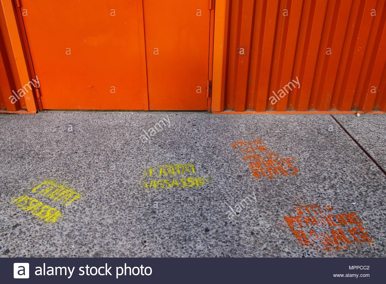 Marseille France 24th May 2018 Slogans To Denounce The