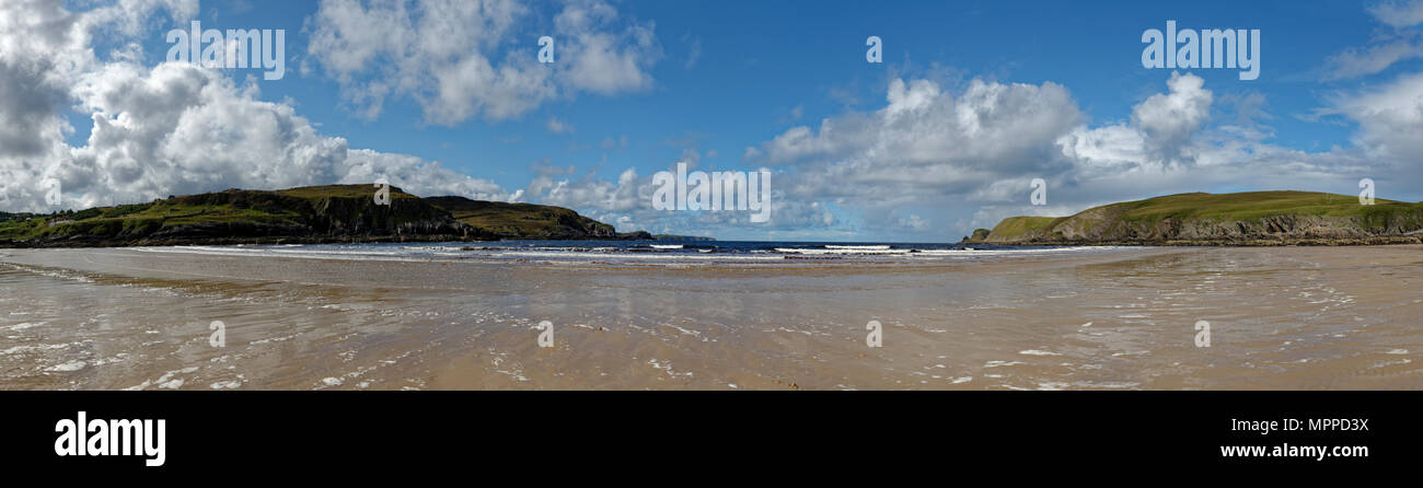 United Kingdom, Scotland, Highland, Sutherland, Bettyhill, panoramic view of beach Stock Photo