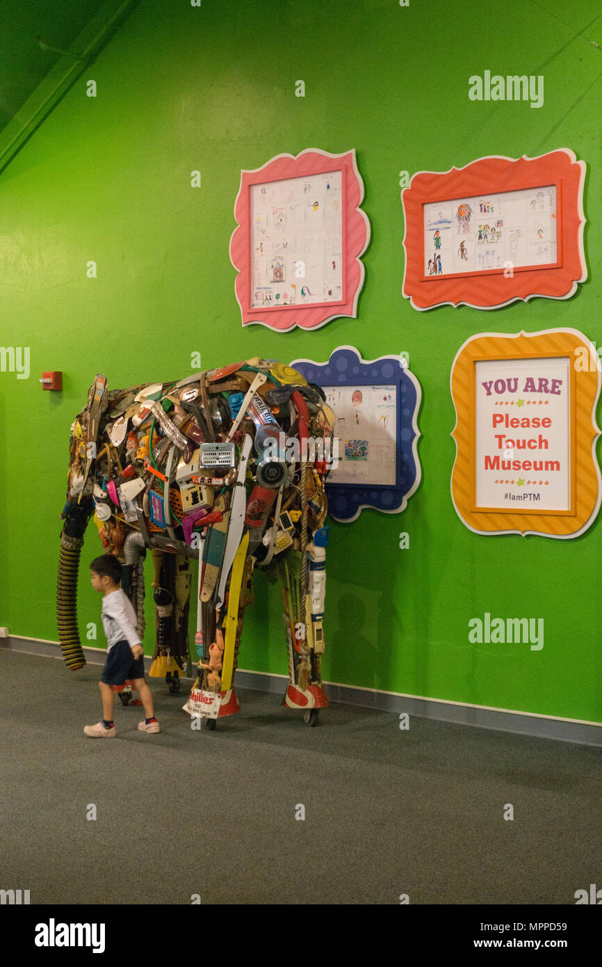 Please touch museum in Philadelphia PA Stock Photo