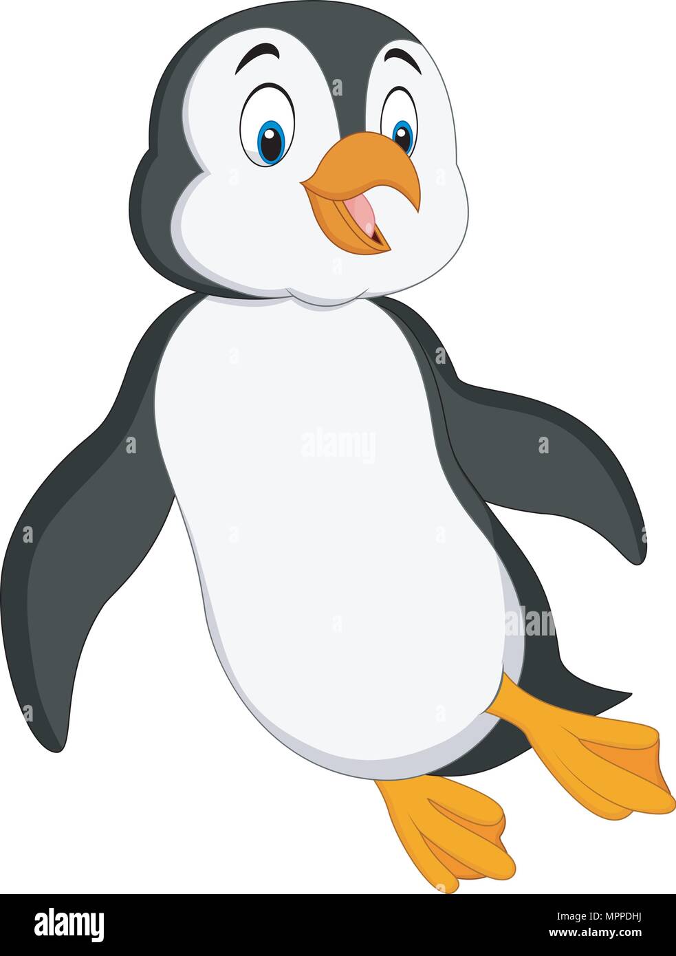 Cartoon penguin swimming Stock Vector Image & Art - Alamy