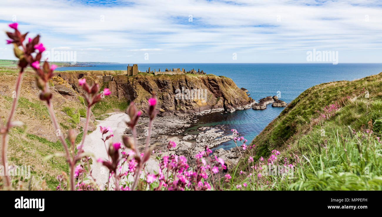 Scotland, Aberdeenshire, Ruins of Dunnotar Castle at the sea Stock Photo