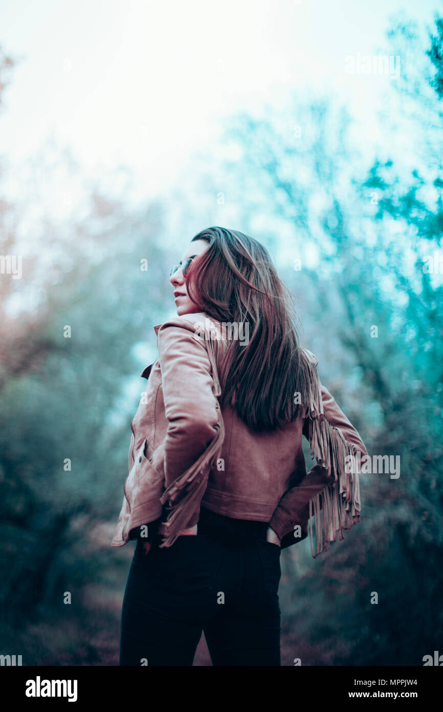 Leather jacket back view hires stock photography and images Alamy