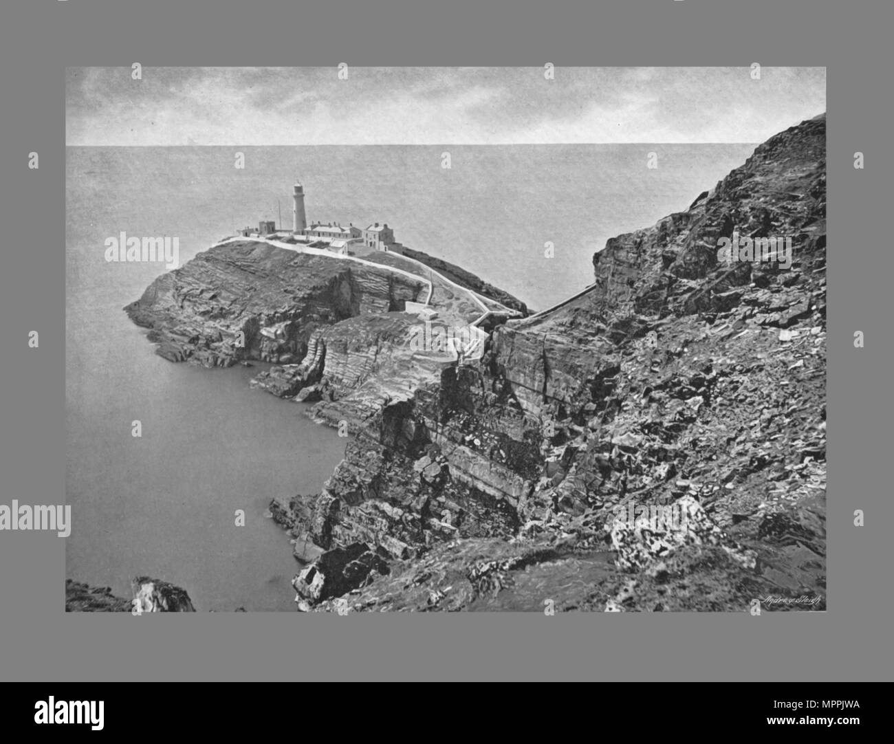 South Stack Lighthouse, Holyhead, c1900. Artist Catherall & Pritchard