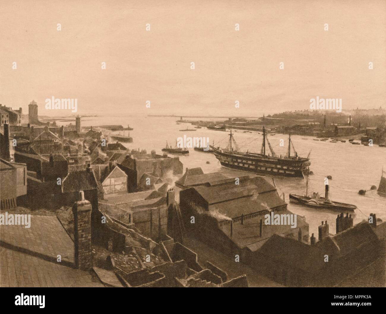 'The Mouth of the Tyne', 1902. Artist: Unknown. Stock Photo