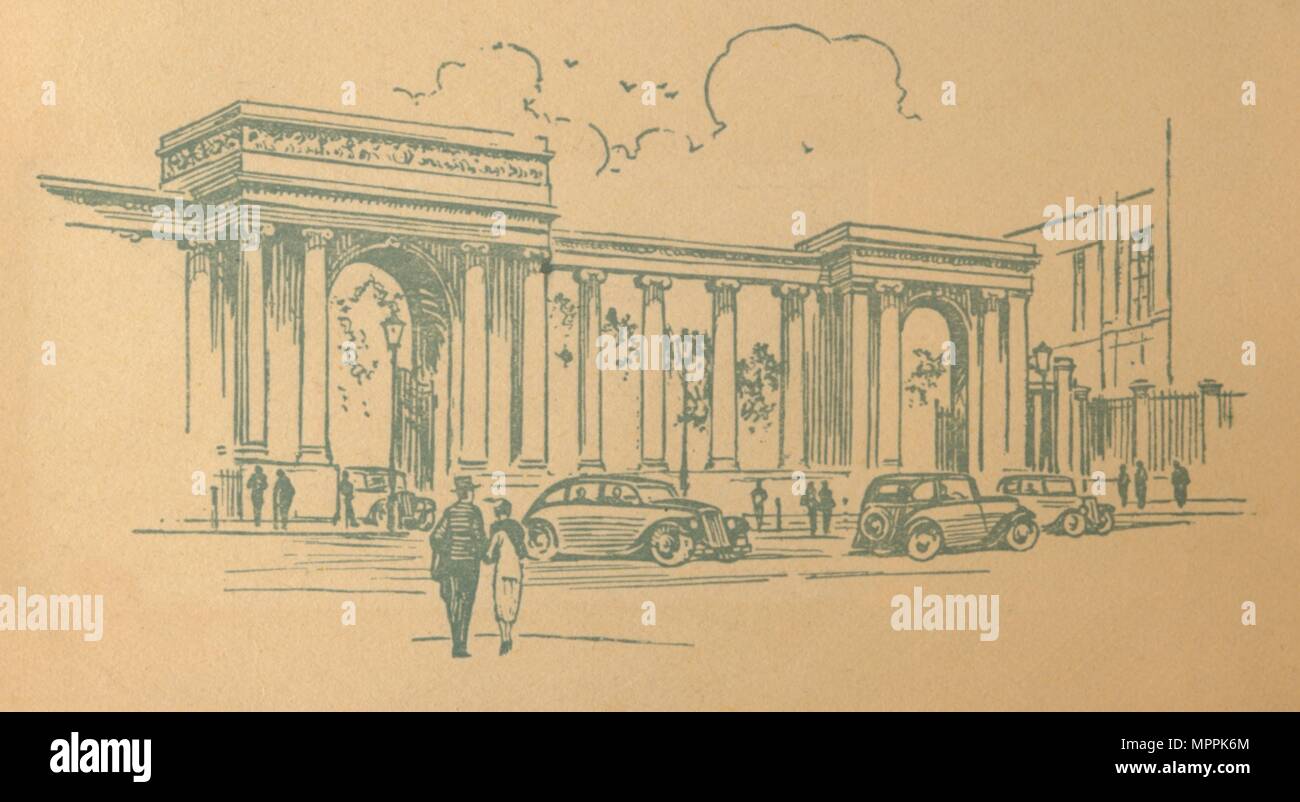 'Hyde Park Corner, London', c1936. Artist Unknown Stock Photo Alamy