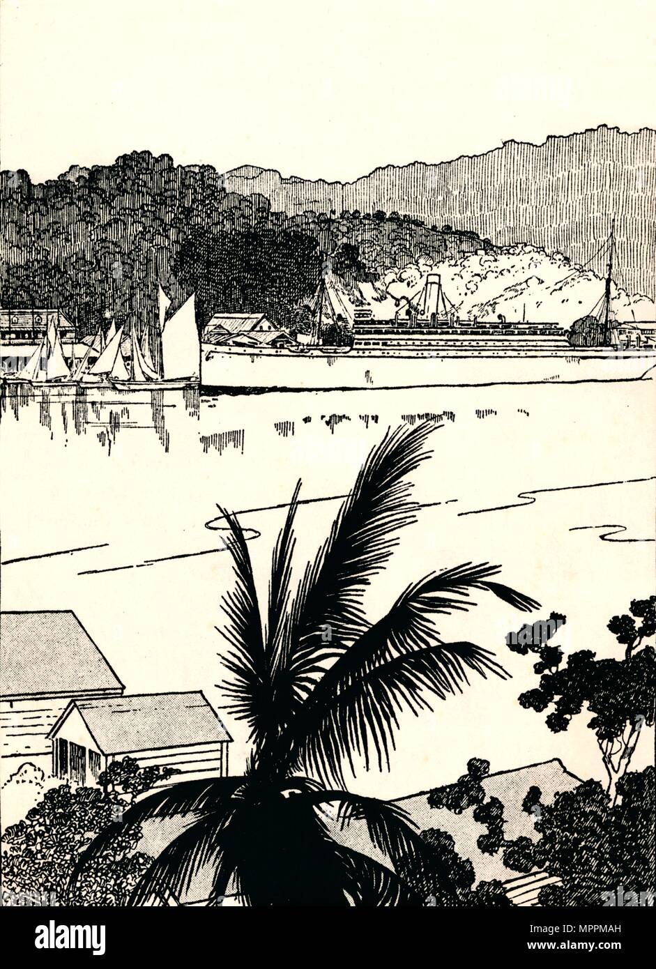 'Port Antonio, Jamaica', 1912. Artist Charles Robinson Stock Photo Alamy