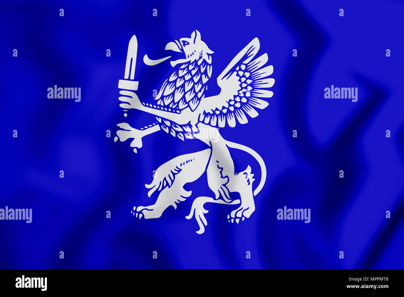 3D Flag of Latgalians. 3D Illustration. Stock Photo