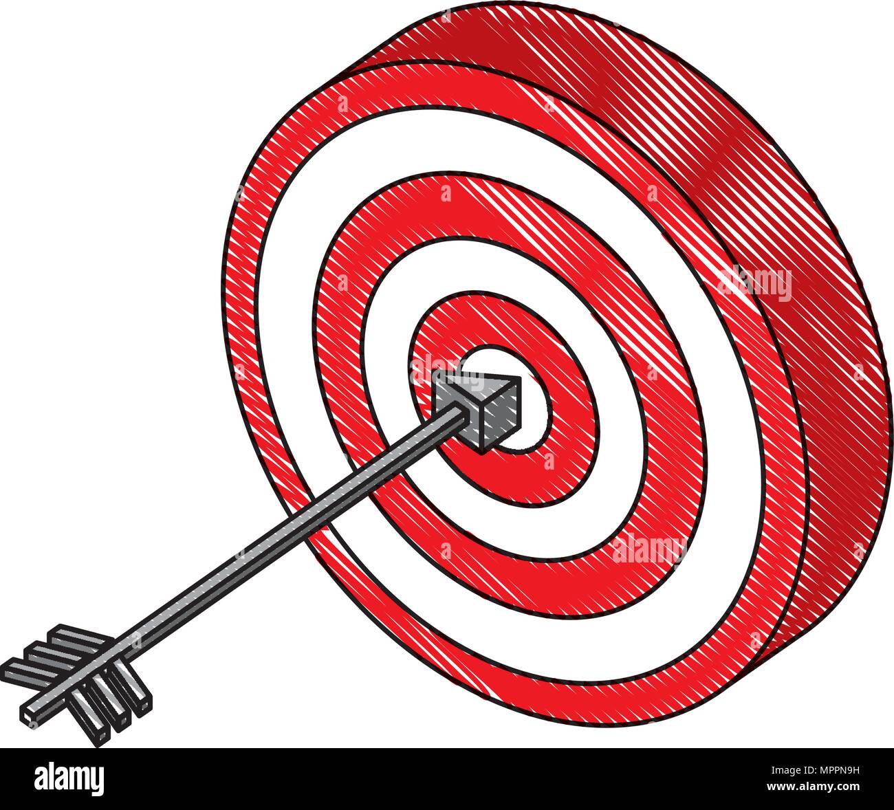 target with arrow isometric icon Stock Vector Image & Art - Alamy