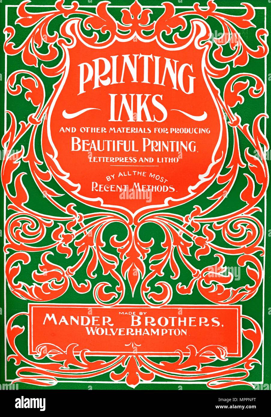 'Printing Inks and Other Materials for Producing Beautiful Printing - advert', 1916. Artist: Mander Brothers. Stock Photo