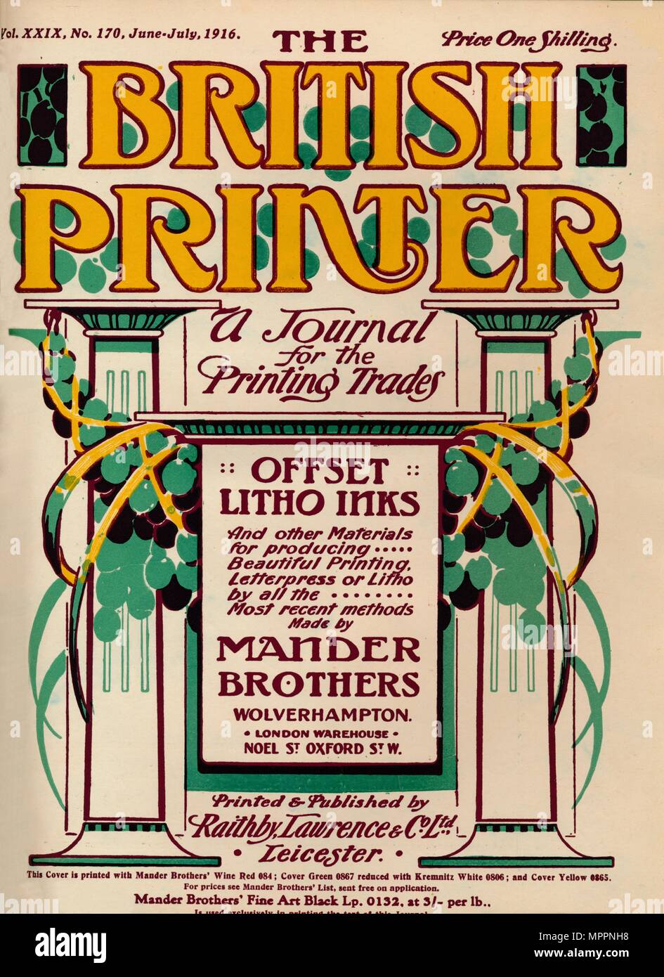 'The British Printer advert', 1916. Artist Unknown Stock Photo Alamy