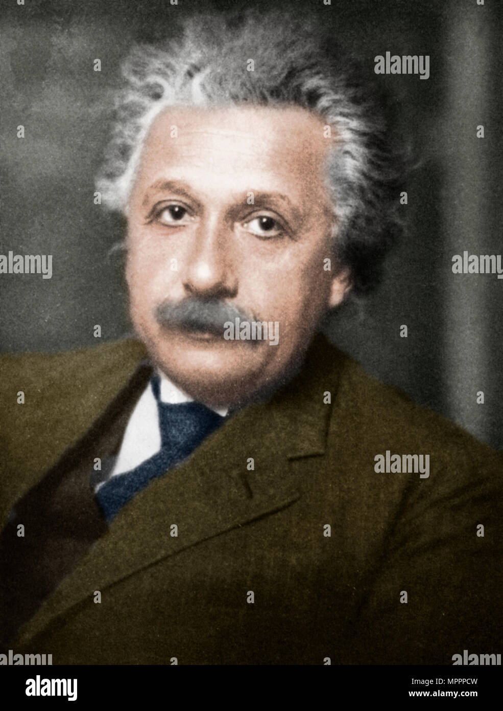 Albert Einstein, German-Swiss-American mathematician and physicist.  Artist: Unknown. Stock Photo