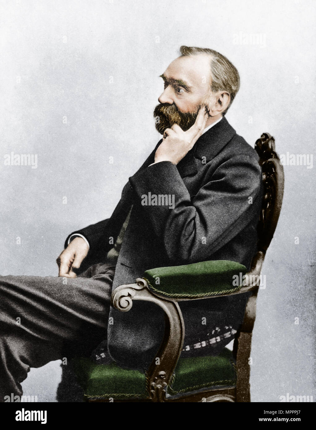 Alfred Berhard Nobel, c1880s. Artist: Unknown. Stock Photo