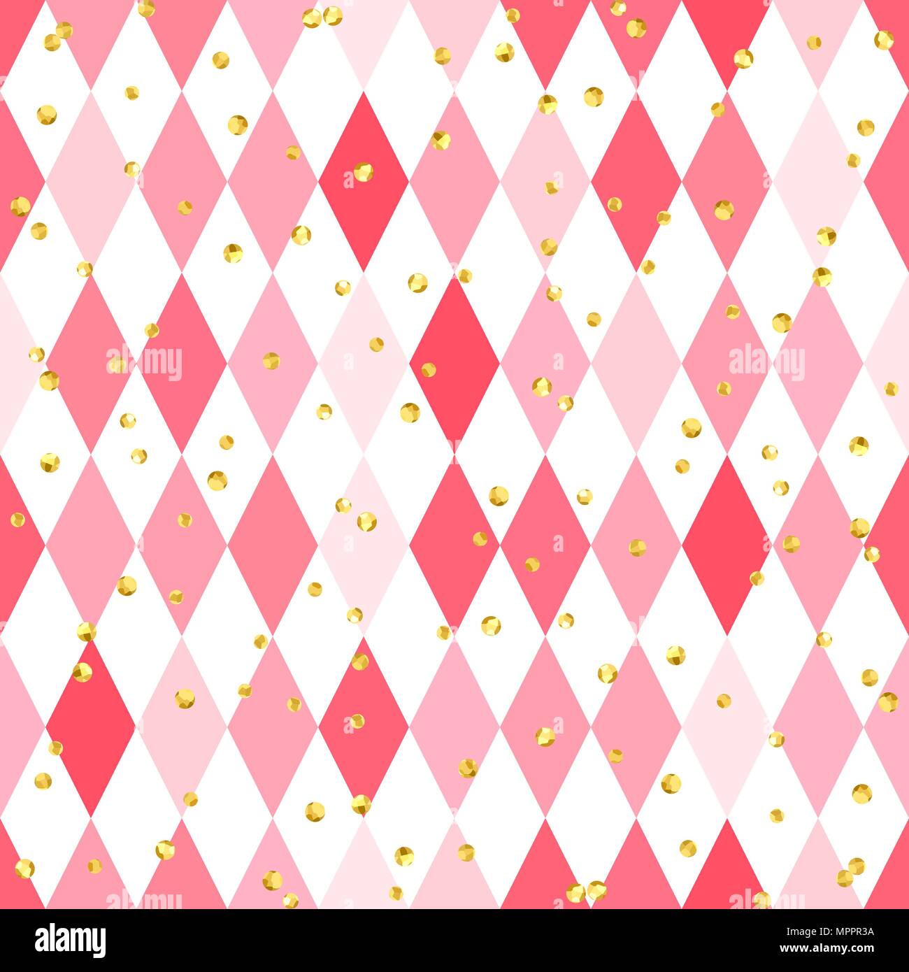 Abstract pink seamless pattern with rhombus Stock Vector Image & Art ...