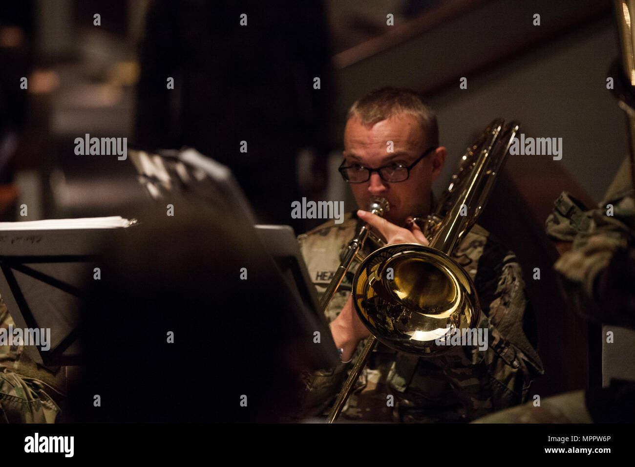 Maneuver Center of Excellence U.S. Army soldier and orchestra member ...