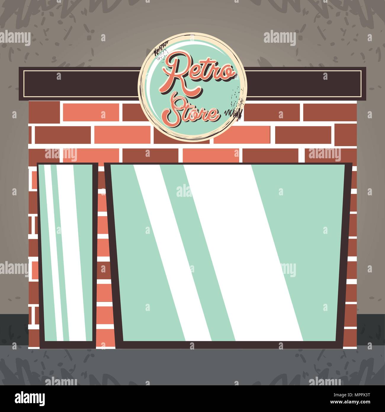 Old Store Vector retro store building front vector illustration design Stock Vector ...