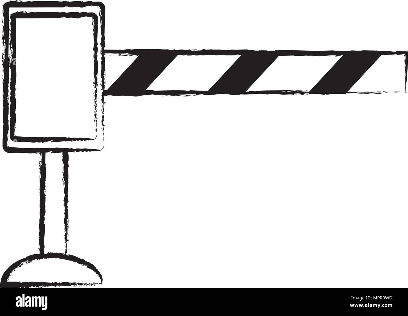 parking barrier icon over white background, vector illustration Stock ...
