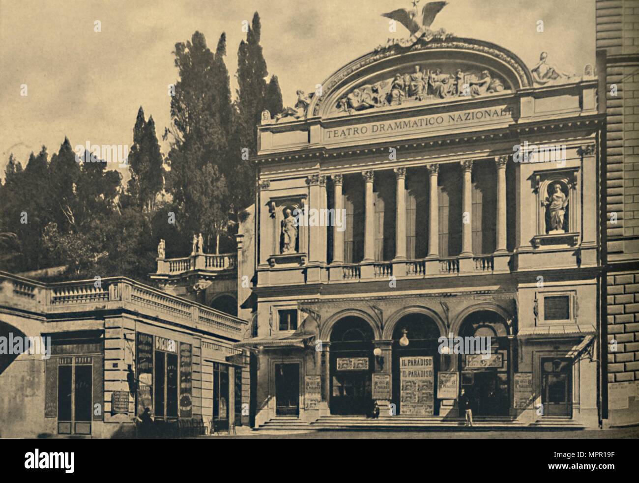 Roma - Via Nazionale. National Dramatic Theatre and Colonna Villa', 1910.  Artist: Unknown Stock Photo - Alamy