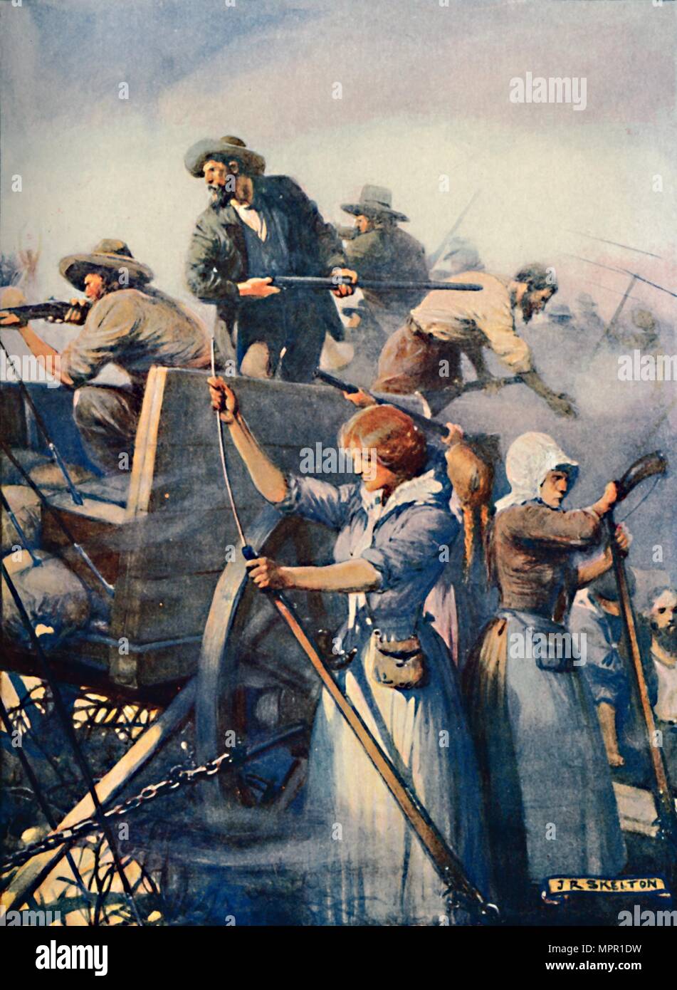 'The Women Loaded the Empty Guns', 1909. Stock Photo