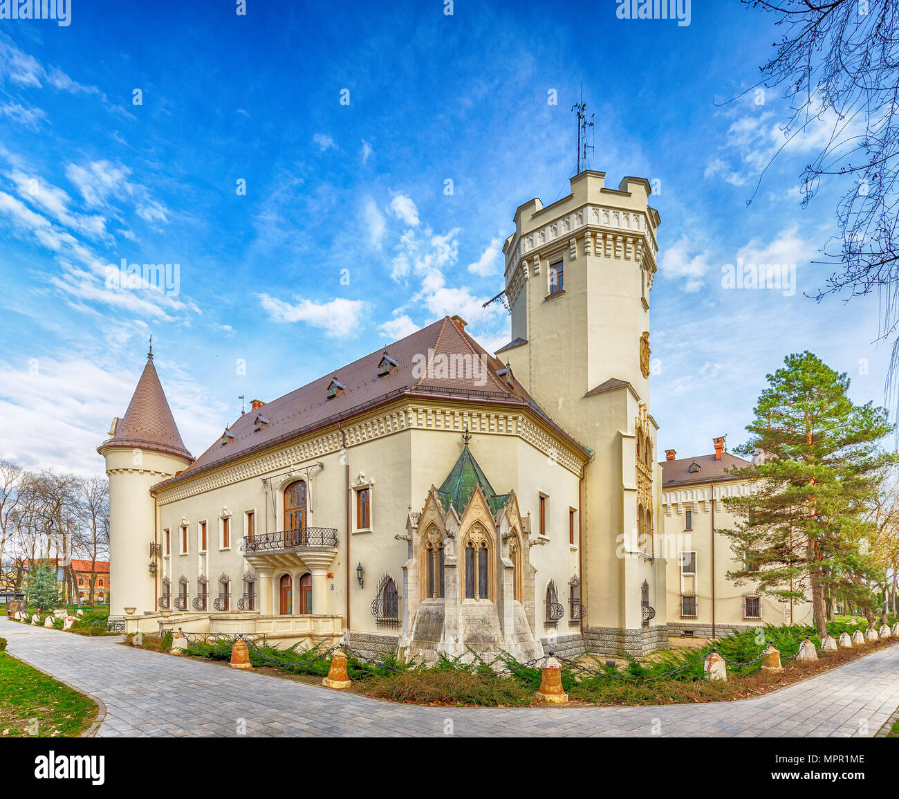 Karolyi castle in Carei, Transylvania, Romania Stock Photo