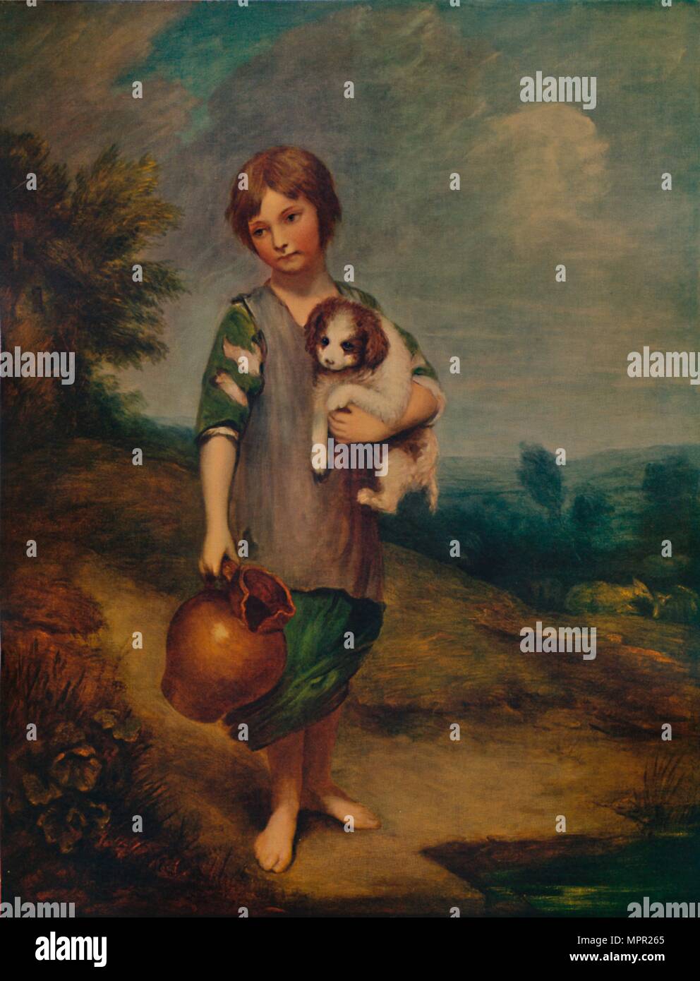 Gainsborough Medici Print Cottage Girl with a Dog and Pitcher