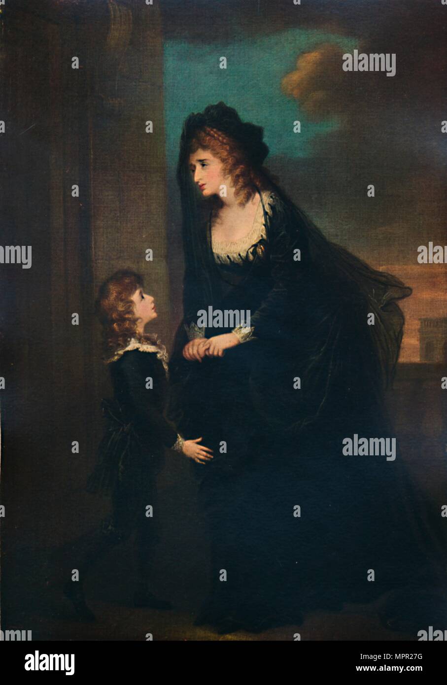 'Mrs. Siddons and Her Son in the Tragedy of Isabella, 1784, (1935). Artist: William Hamilton. Stock Photo