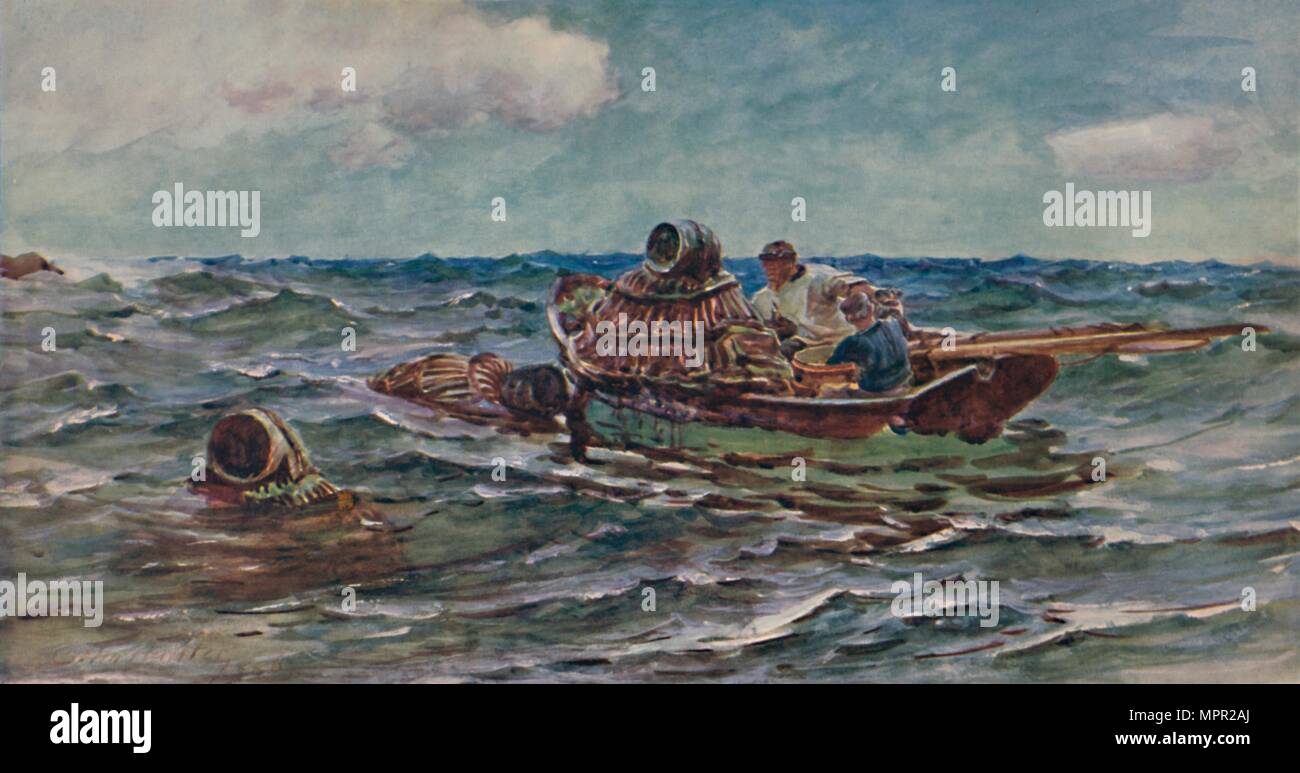  The Lobster Catchers 1886 1935 Artist Colin Hunter Stock Photo 