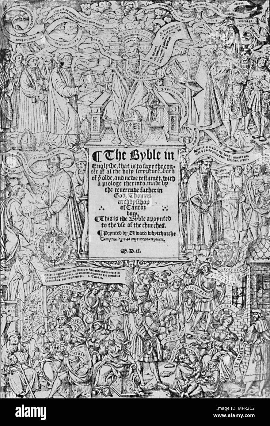 'Title-Page of the Great Bible, 1540, (1903). Artist: Master of ...