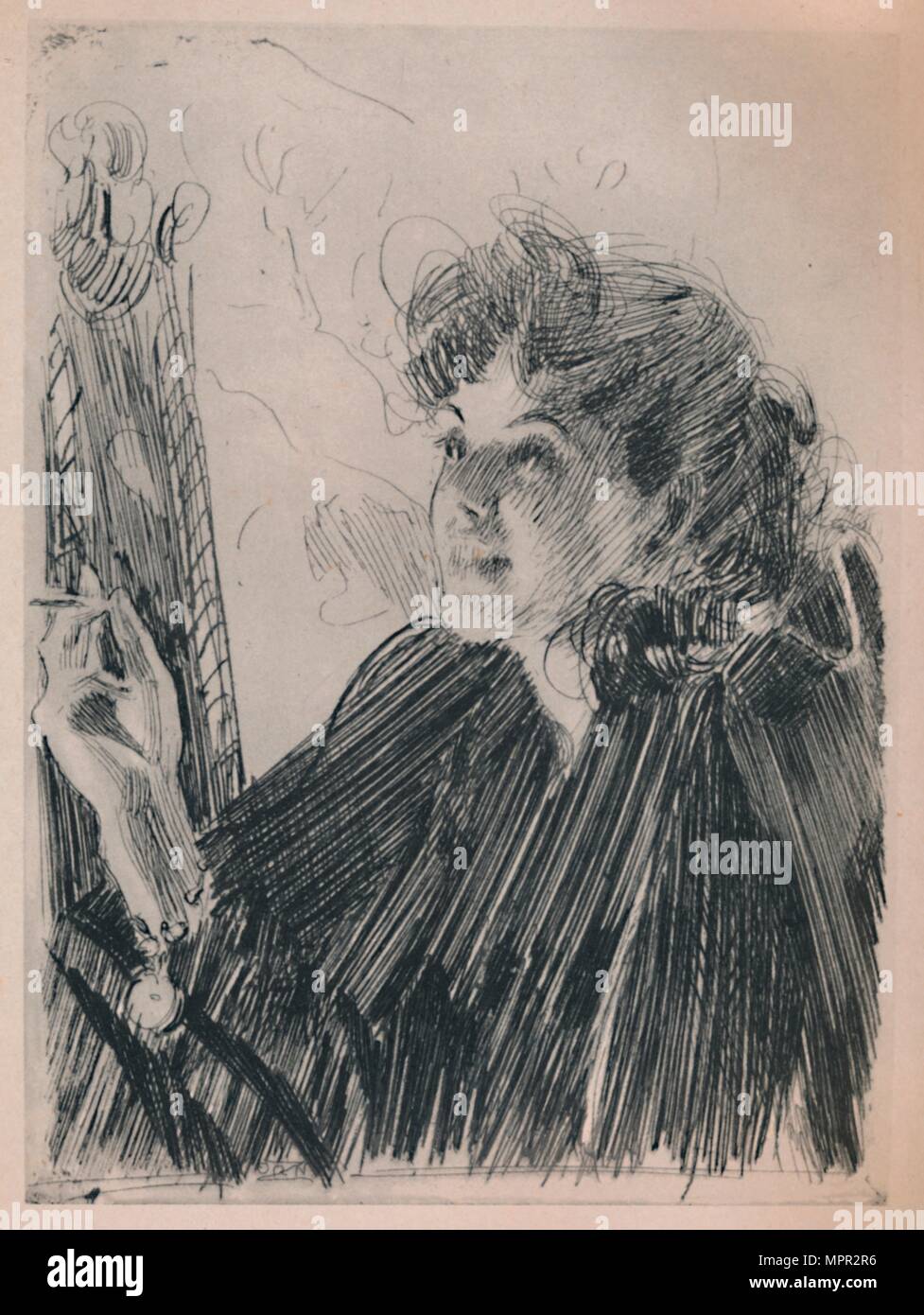 'The Cigarette Dance', c.1890s, (1946). Artist: Anders Leonard Zorn. Stock Photo