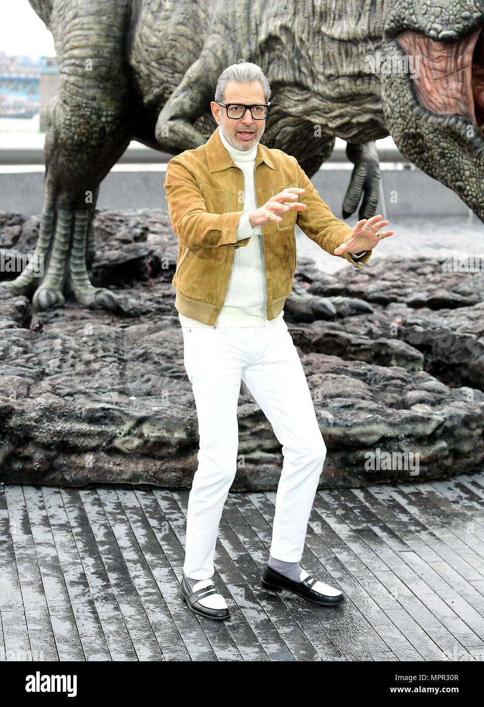 Jeff Goldblum attending a photocall for Jurassic World: Fallen Kingdom, held at the Strada, London. Stock Photo