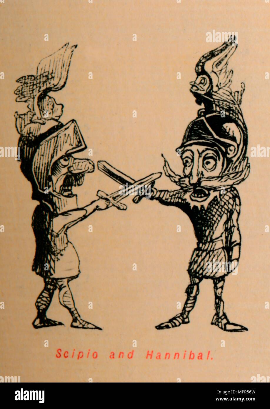 'Scipio and Hannibal', 1852. Artist John Leech Stock Photo Alamy