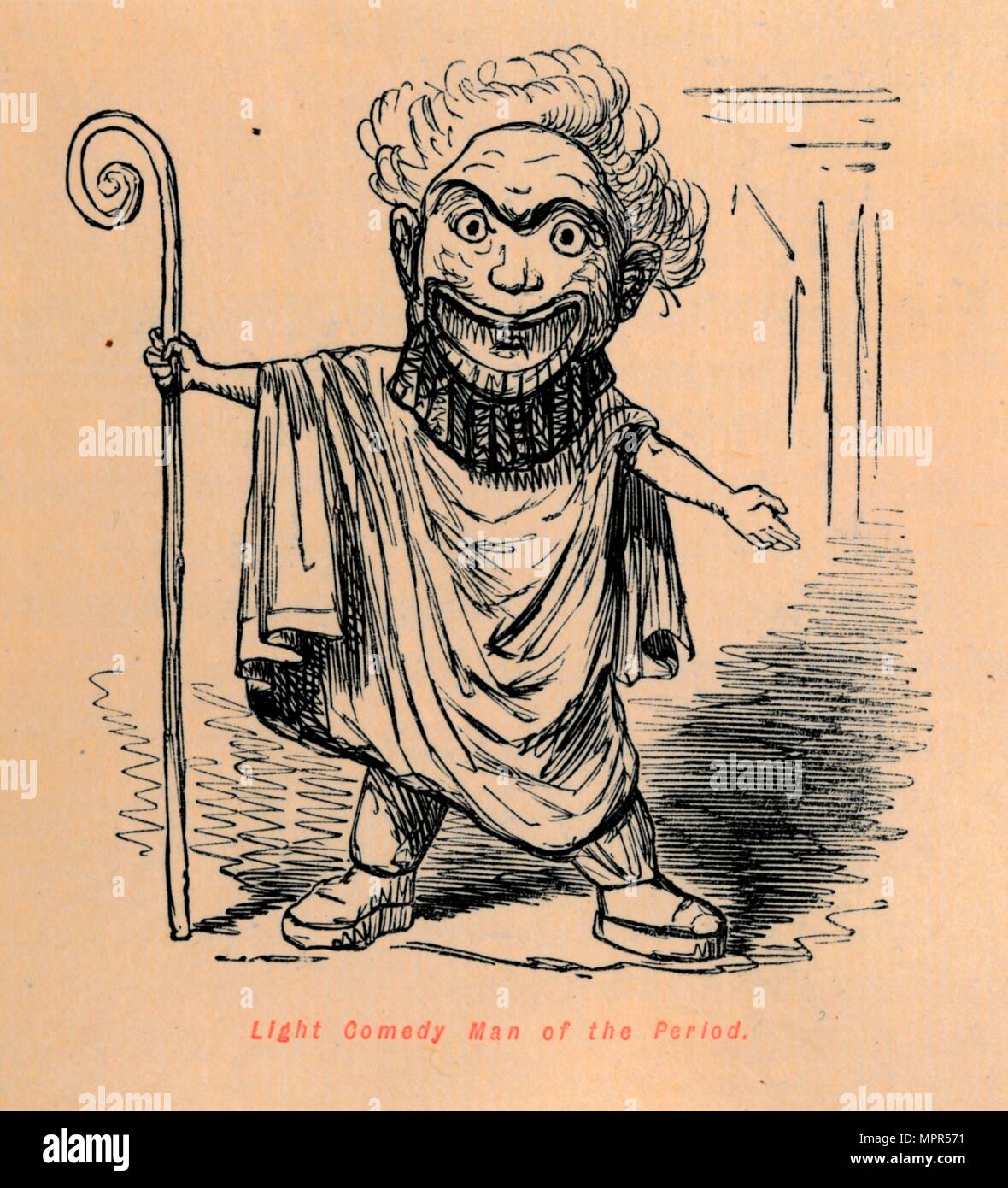 'Light Comedy Man of the Period', 1852. Artist: John Leech. Stock Photo