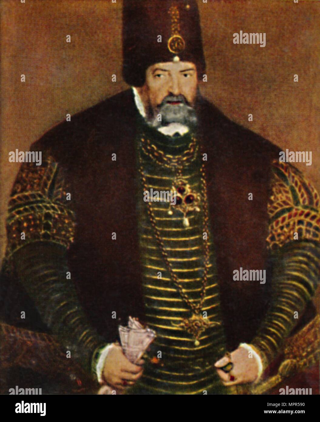 'Kurfürst Joachim II. V. Brandenburg 1505-1571. - Gemälde von  L. Cranach O.J.', 1934. Artist: Unknown. Stock Photo
