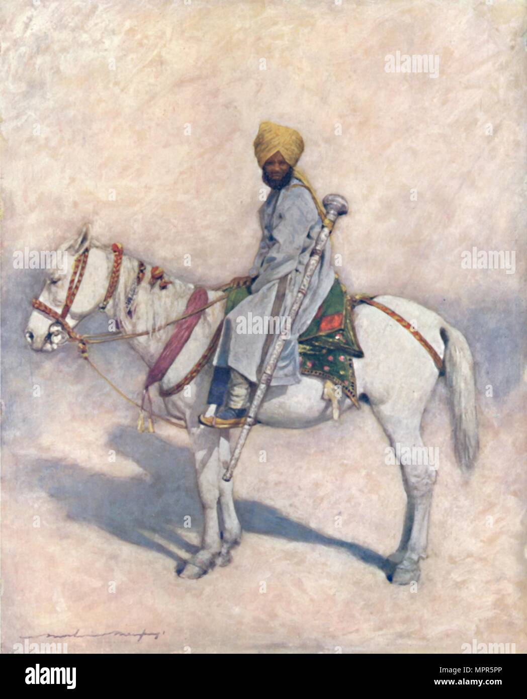 'A Mounted Macebearer', 1903. Artist Mortimer L Menpes Stock Photo