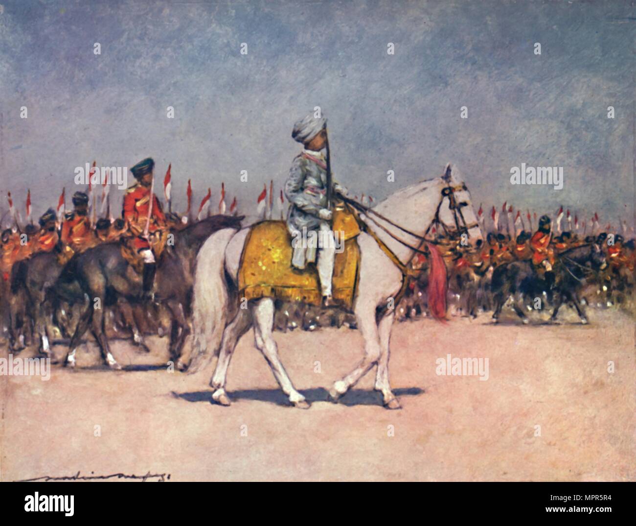 'His Highness the Maharaja of Patiala', 1903. Artist: Mortimer L Menpes. Stock Photo