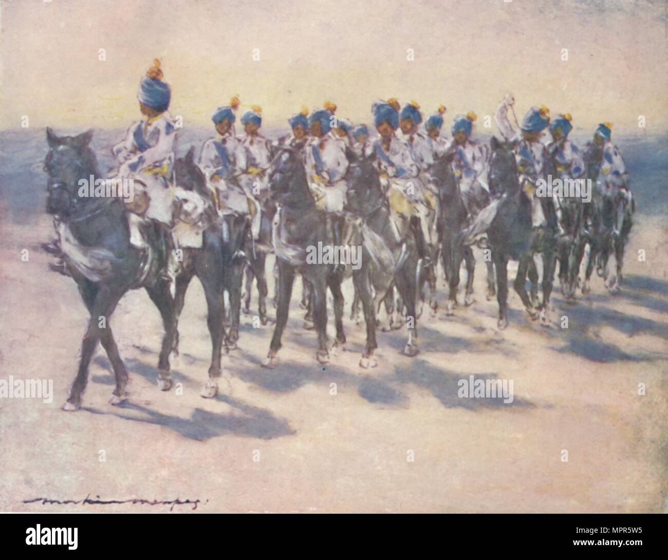 'The Imperial Cadet Corps at the Durbar', 1903. Artist: Mortimer L Menpes. Stock Photo