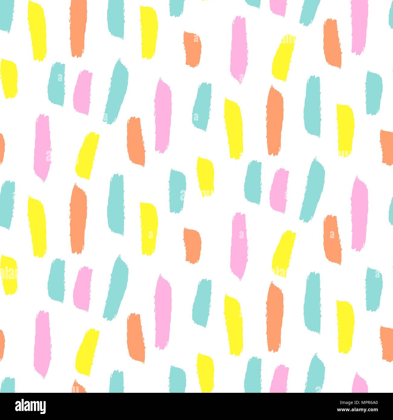 Seamless brushstroke vector pattern. Stock Vector