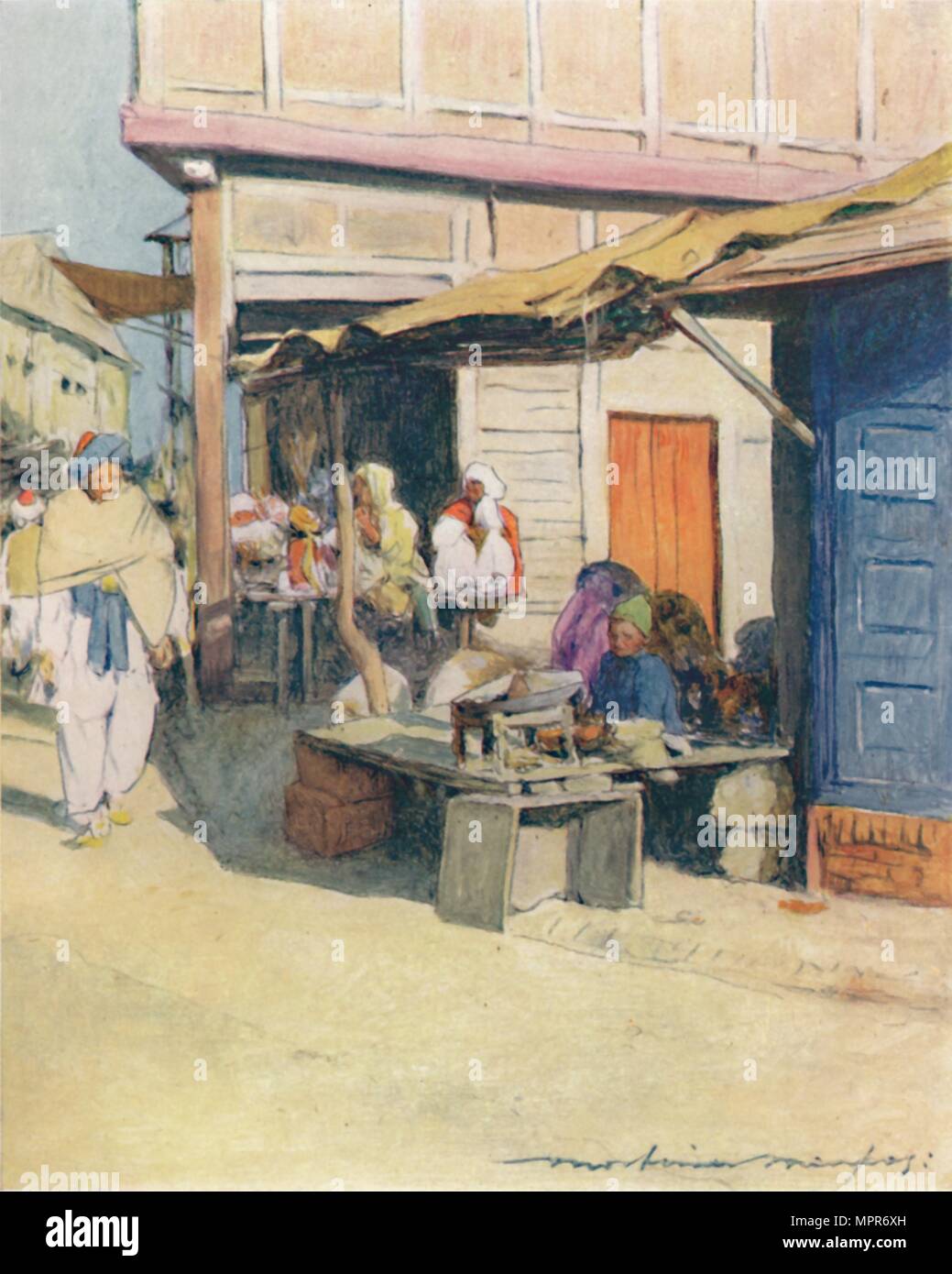 'A Street Corner, Peshawur', 1905. Artist: Mortimer Luddington Menpes. Stock Photo