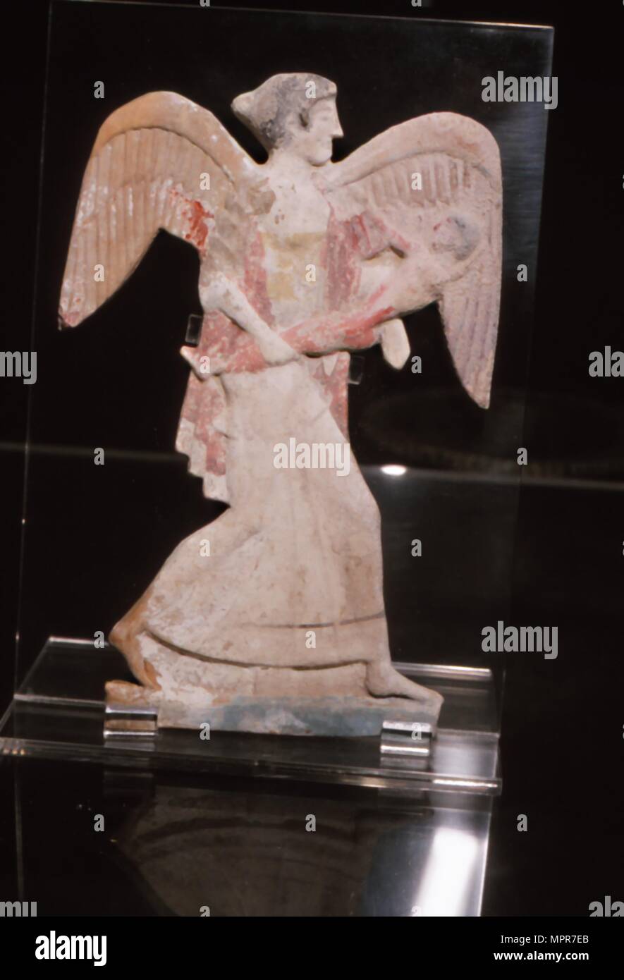 Greek Terracotta, Eos, goddess of Dawn, carries Kephalos, c450 BC. Artist: Unknown. Stock Photo