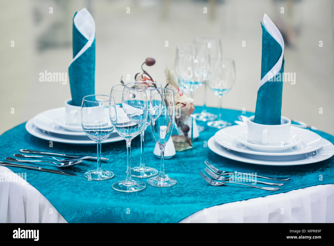 table-setting-selected-focus-stock-photo-alamy