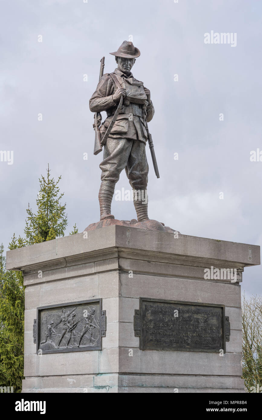 Monument to Australian soldiers killed in World War I, Péronne, Hauts-de-France, France Stock Photo