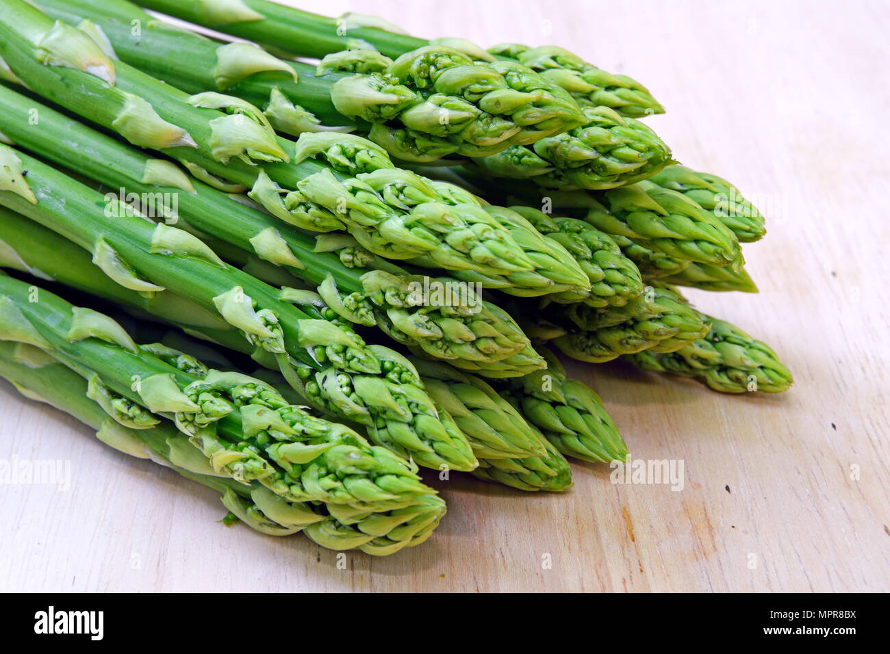 Fresh green asparagus from Brandenburg, Germany Stock Photo