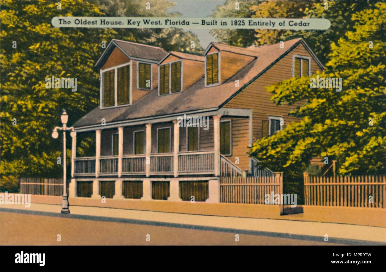 'The Oldest House, Key West, Florida Built in 1825 Entirely of Cedar